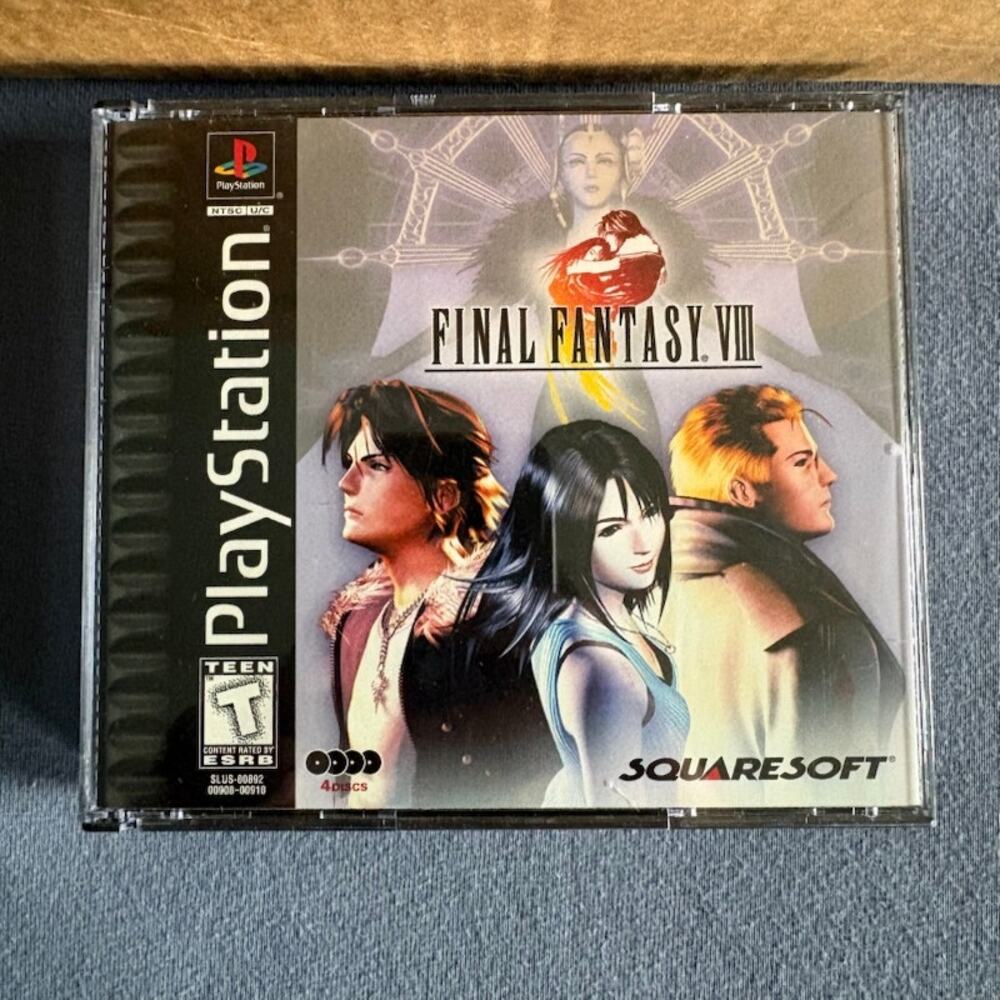 Final Fantasy VIII (Sony Playstation PS1, 1999) CIB Tested Works EXC